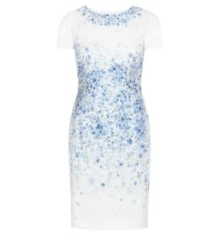 Hobbs Hannah Floral Dress, Blue/White