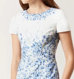 Hobbs Hannah Floral Dress, Blue/White -EleganceWear Store 0117 5672 3118L00 324 04 1008 1080