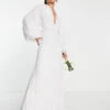 ASOS EDITION Ciara Sequin Kimono Sleeve Wedding Dress, White
