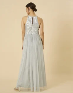 Monsoon Adrianna Embellished Maxi Dress In Recycled Polyester Blue -EleganceWear Store 23 34316502 3