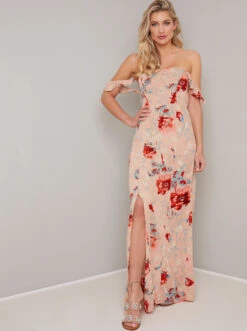 Chi Chi Luanna Floral Maxi Dress, Pink/Multi