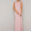 Chi Chi Rubie Open Back Bridesmaid Maxi Dress, Pink/Blush
