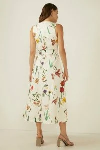 Front Page -EleganceWear Store Oasis RHS Tulip Print Midi Dress White Multi1 e1626974585893