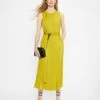 Ted Baker PLEANA Midi Pleat Dress, Yellow