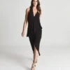 Reiss Xena Strappy Open Back Cocktail Dress, Black