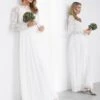 ASOS EDITION Ayla Embroidered Bodice Maxi Wedding Dress, Ivory