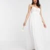 ASOS EDITION Louisa Lace Corset Wedding Dress With Mesh Skirt, Ivory