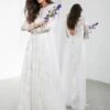 ASOS EDITION Olivia Floral Embroidered Maxi Wedding Dress Ivory