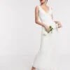 Beauut Bridal Embellished Sleek Maxi Wedding Dress In Ivory