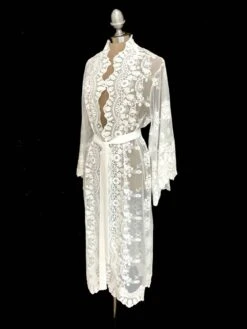 Bibiluxe Lace Kimono Lace Robe Beach Bridal Lace Robe Wedding Dress -EleganceWear Store bibiluxe lace kimono lace robe beach bridal lace robe wedding dress1