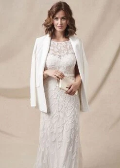Phase Eight Ottilie Beaded Maxi Wedding Dress, Ivory -EleganceWear Store bridal