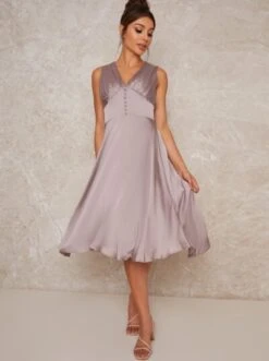 Chi Chi Ayarna Dress, Mink/Lilac