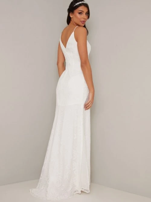 Chi Chi Bridal Elsie Floral Lace Wedding Dress, White 2 Chi Chi Bridal Elsie Floral Lace Wedding Dress, White - Image 2