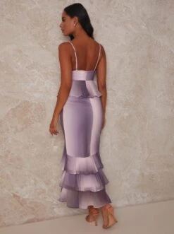 Chi Chi Cami Strap Ruffle Detail Bodycon Dress In Purple & Pink Ombre 3 Chi Chi Cami Strap Ruffle Detail Bodycon Dress In Purple & Pink Ombre -EleganceWear Store chi chi cami strap ruffle detail bodycon dress in purple pink ombre2 e1630253702979
