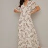 Chi Chi Floral Arayna Maxi Dress, White/Multi