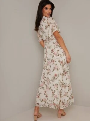 Chi Chi Floral Arayna Maxi Dress, White/Multi 2 Chi Chi Floral Arayna Maxi Dress, White/Multi - Image 2