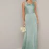 Chi Chi Juliana Cowl Slip Bridesmaid Dress, Green