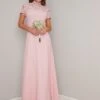 Chi Chi Krissy Lace Maxi Bridesmaid Dress, Pink/Blush