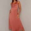 Chi Chi Tall Phemie Dress, Coral Orange/Bronze