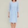 Gina Bacconi Mavis Lace Dress, Nordic Pale Blue