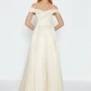 Coast Bandeau Bardot Full Skirt Maxi Wedding Dress, Ivory/Beige