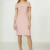 Coast Bardot Mini Shift Dress, Blush/Pale Pink