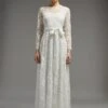 Coast Bridal All Over Embroidered Long Sleeve Maxi Dress, Ivory