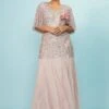 Coast Curve Angel Sleeve Sequin Maxi Dress, Light Pink/Blush