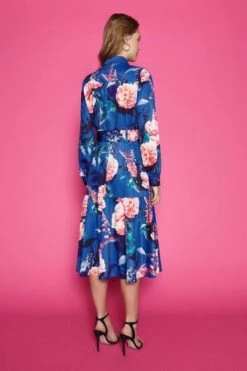 Coast Dirndl Shirt Belted Sleeve Dress, Blue/Multi -EleganceWear Store coast dirndl shirt belted sleeve dress blue multi2 e1589446695852