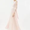 Coast Embroidered Long Sleeve Maxi Bridesmaid Dress, Blush/Pale Pink