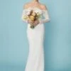 Coast Long Sleeve Lace Bardot Bridal Maxi Dress, Ivory