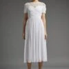 Coast Pleated Midaxi Bridal Dress With Embellishment, Ivory