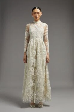 Coast Premium Embellished Fit And Flare Maxi Dress, Ivory