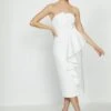 Coast Ruffle Front Bandeau Bridal Dress, Ivory