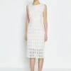 Coast Sleeveless Lace Midi Shift Dress, Ivory