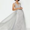 Coast Tulle Overskirt Maxi Dress, Silver