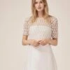 French Connection Consenza Short Bridal Dress, Summer White