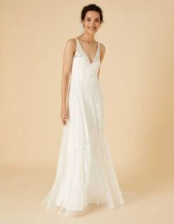 Monsoon Embellished Bridal Maxi Dress Ivory