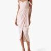 Forever New Hadley Midi Waterfall Dress, Blush/Light Pink