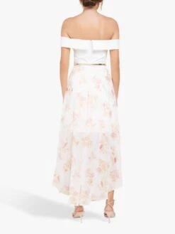 Forever New Rose Print Off Shoulder Dress, White/Multi -EleganceWear Store forever new rose print off shoulder dress white multi1 e1594209468776