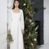 French Connection Aadina Crepe Column Wedding Dress, Summer White