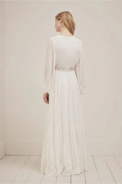 French Connection Cari Lace Maxi Bridal Dress, Summer White -EleganceWear Store french connection cari maxi bridal dress summer white2