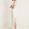French Connection Isla Embellished Wedding Dress, Summer White