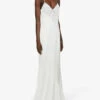 Galvan Venice Beaded V-neck Crepe Wedding Dress, White