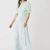 Ghost Alicia Maxi Dress Hibiscus Meadow, Green