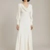 Ghost Anika Sleeve Cowl Neck Wedding Dress, Cloud Dancer/Ivory