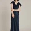 Ghost Ava Cowl Neck Bridesmaid Maxi Dress, Navy Blue