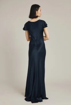 Ghost Ava Cowl Neck Bridesmaid Maxi Dress, Navy Blue -EleganceWear Store ghost ava cowl neck bridesmaid maxi dress navy blue2