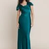 Ghost Ava Satin Maxi Dress, Emerald Green