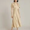 Ghost Grace Bridesmaid Midi Dress, Champagne